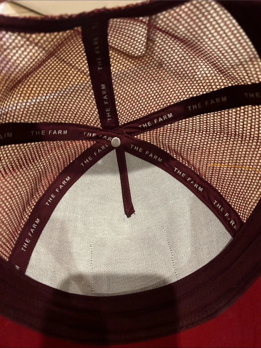 Goorin Bros Burgundy Panther Trucker Hat with Yellow Stitching - Picture 10 of 16